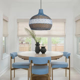 Nordic Bamboo Shade Pendant Light Dimmable for Dining Room