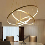Modern Multi Ring Pendant Light Dimmable for Dining Room