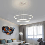 Modern Multi Ring Pendant Light Dimmable for Dining Room