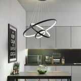 Modern Multi Ring Pendant Light Dimmable for Dining Room