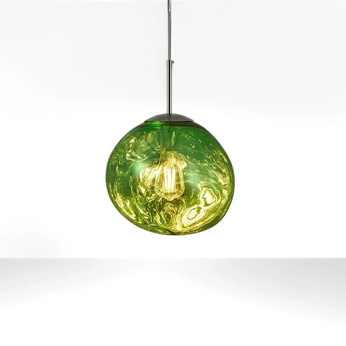 Modern Lava Glass Pendant Light for Dining Room, Height Adjustable