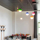 Nordic Coloured Glass Pendant Light Dimmable for Dining Room