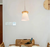 Scandi Cone Opal Glass Pendant Light Dimmable for Dining Room