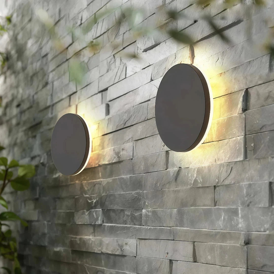Modern Outdoor Flat Wall Light Metal for Porch, IP65