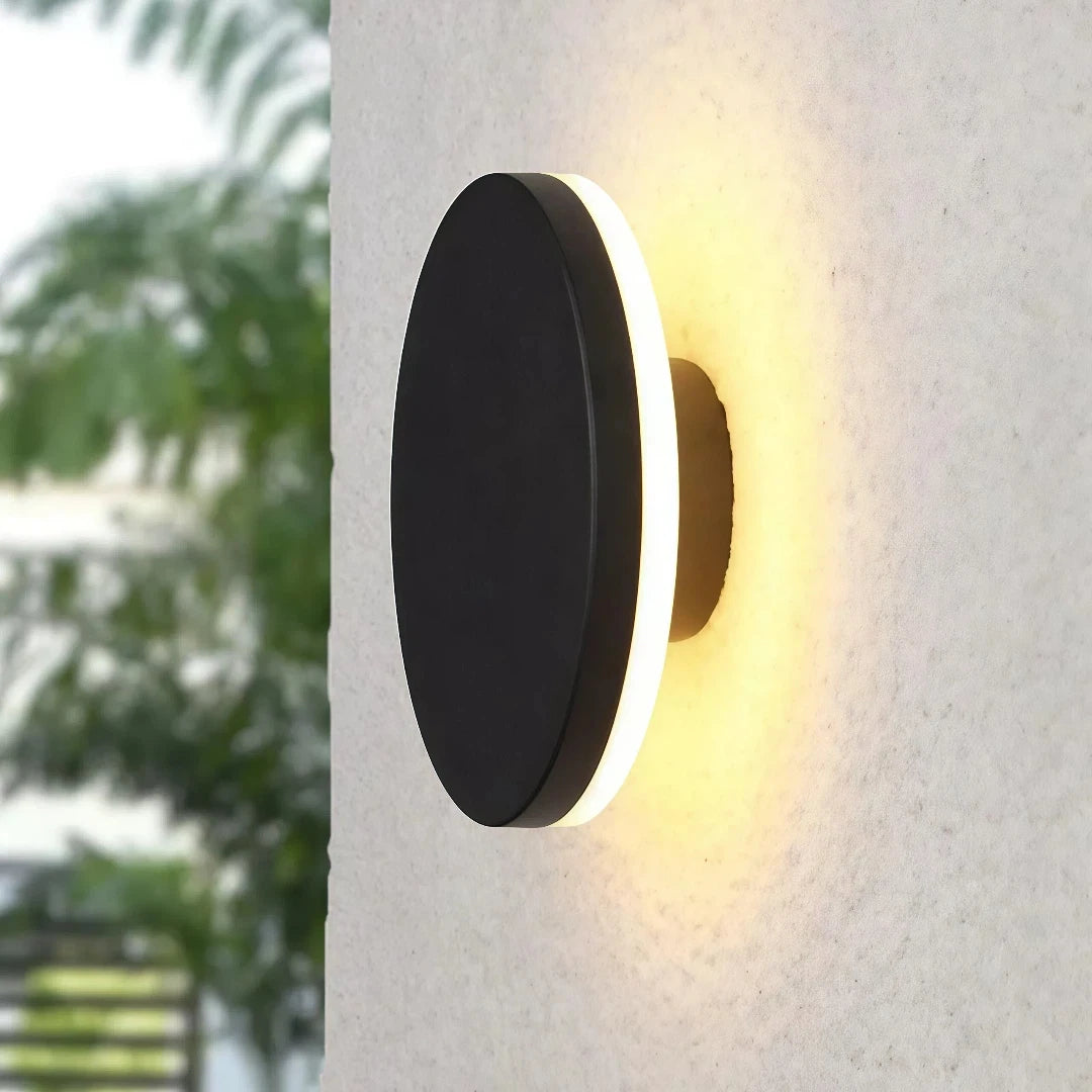 Modern Outdoor Flat Wall Light Metal for Porch, IP65