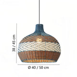 Nordic Bamboo Shade Pendant Light Dimmable for Dining Room