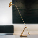 Minimalist Gold Floor Lamp Metal Dimmable for Living Room