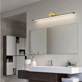 Contemporary Linear Wall Sconce Waterproof Metal for Bathroom