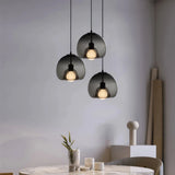 Modern Double Glass Pendant Light Dimmable for Dining Room