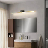 Contemporary Linear Wall Sconce Waterproof Metal for Bathroom
