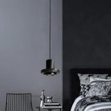 Industrial Black Hole Pendant Light with Cord