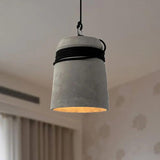 Modern Industrial Pendant Light With Concrete