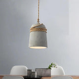Modern Industrial Pendant Light With Concrete