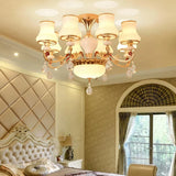 Vintage Ceiling Chandelier Dimmable Opal Glass For Living Room